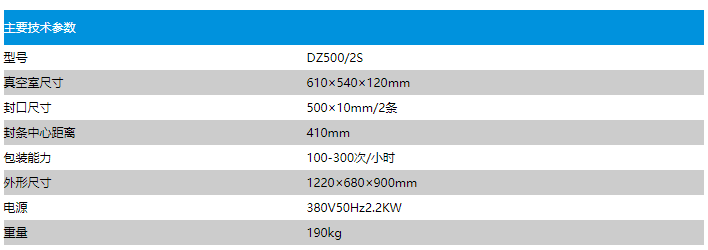 DZ500.2s真空包裝機(jī)(圖2)