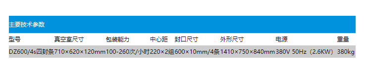 DZ600.4s四封條真空包裝機(jī)(圖2)